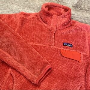 Patagonia Re-Tool Snap-T Fleece Pullover Women's S Coral Orange